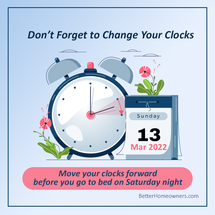 Change your clocks tomorrow night
