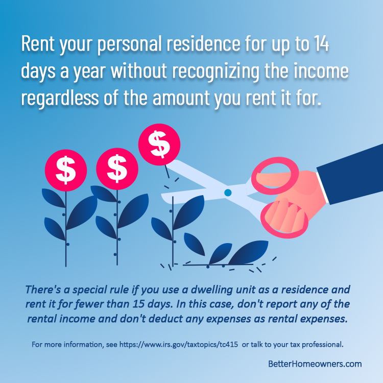 Temporarily Rent Your Personal Residence