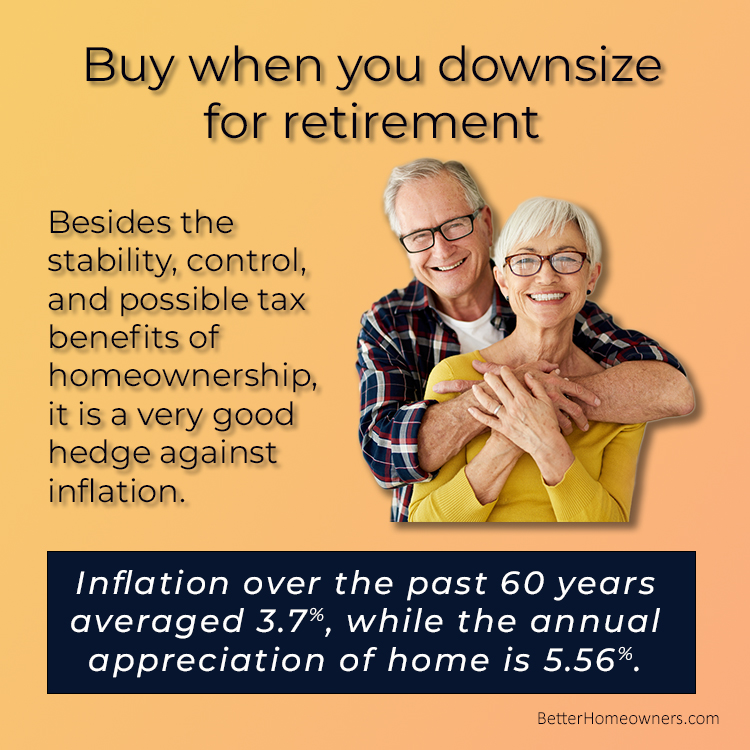 Buy when you downsize for retirement