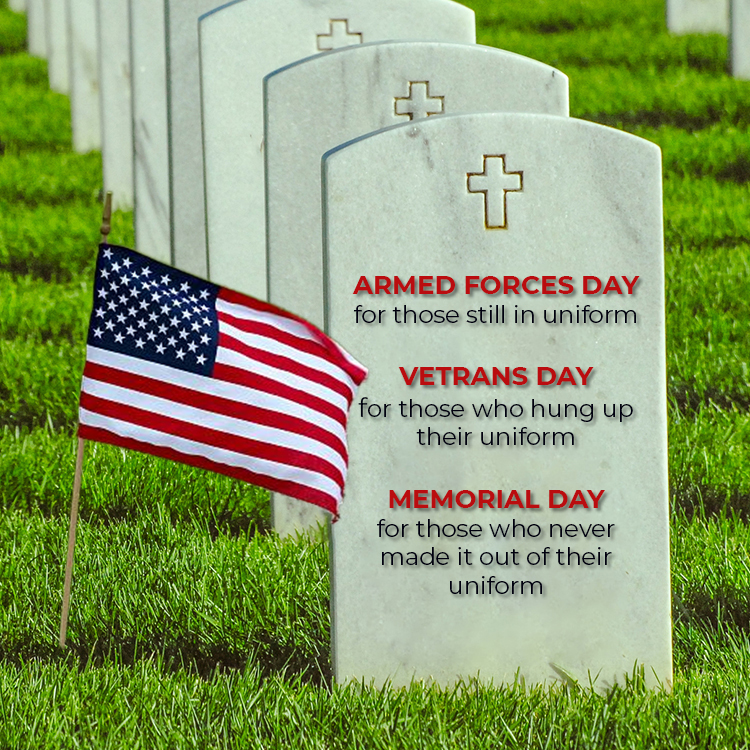Memorial Day - honoring those who paid the ultimate sacrifice