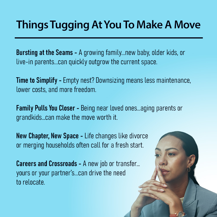 Things Tugging at You to Make a Move