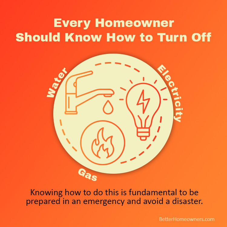 Can you turn off your water or gas in an emergency?