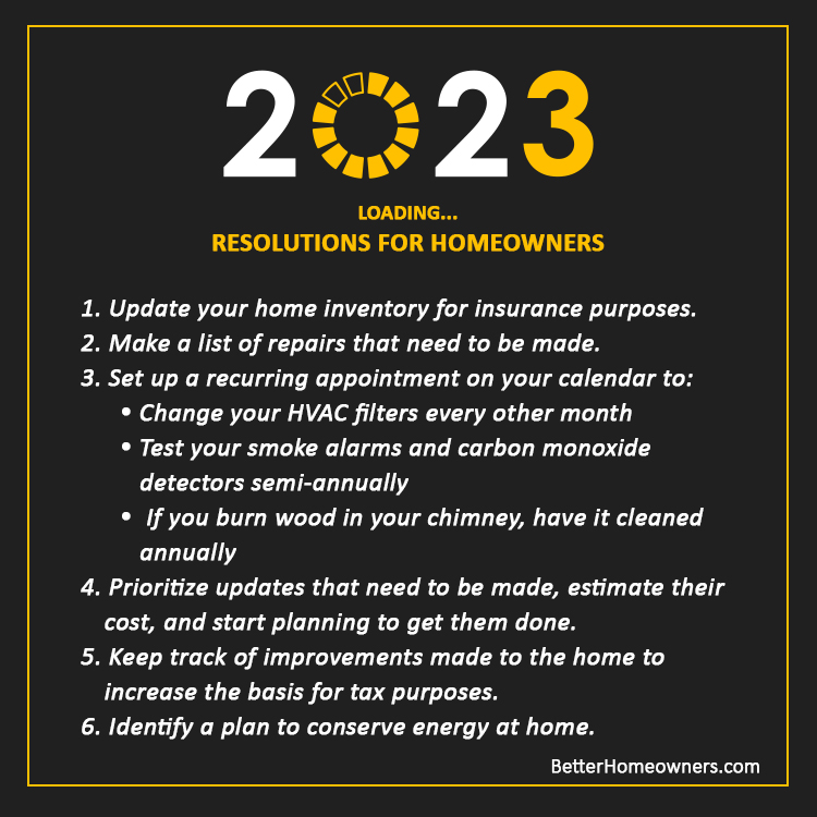 2023 Resolutions for Homeowners