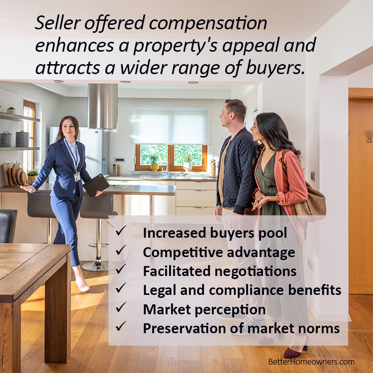 Seller offered compensation enhances a property